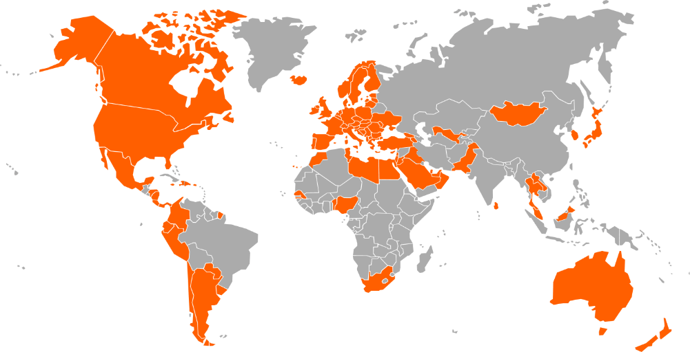 SIXT vestigingen wereldwijd